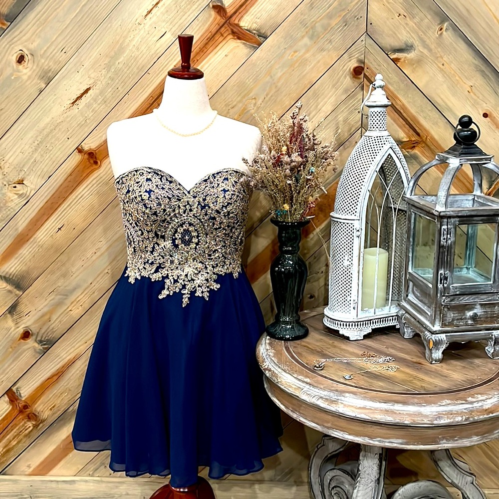 Navy blue semi formal dress